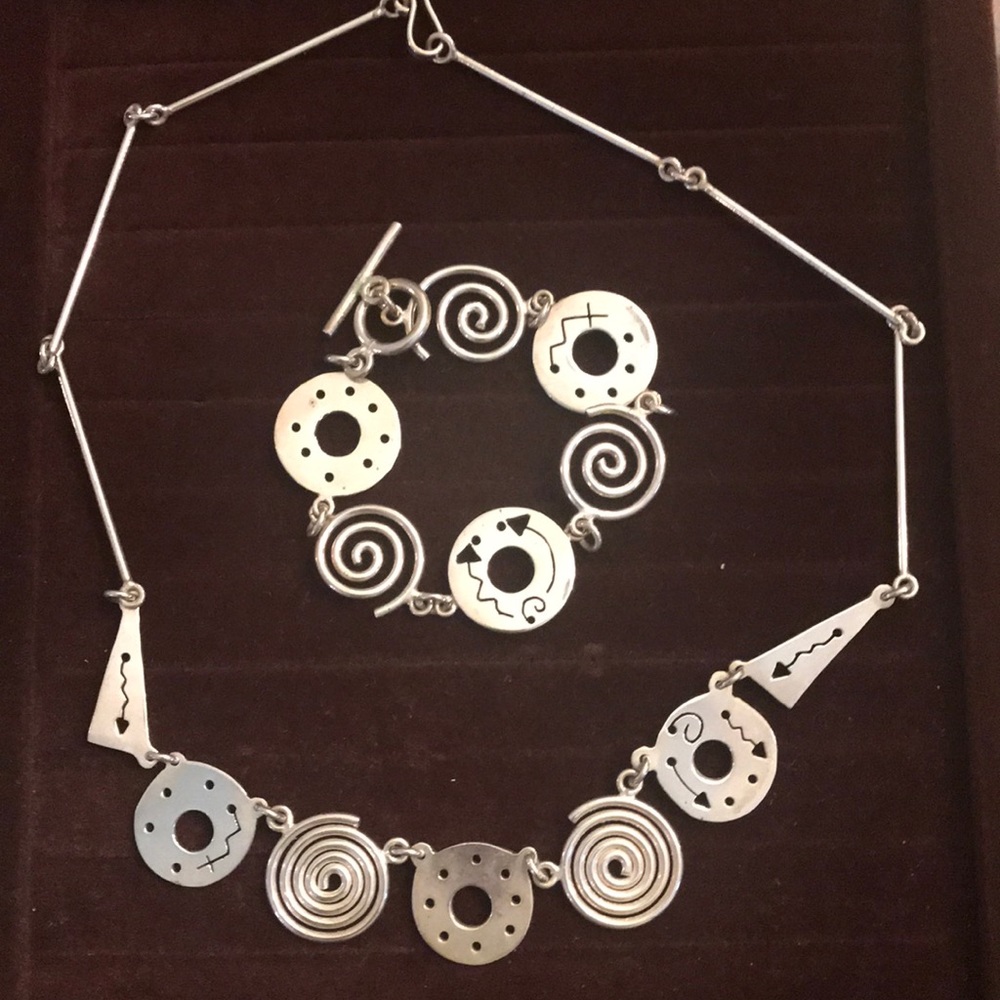 Sterling Silver Necklace and Bracelet